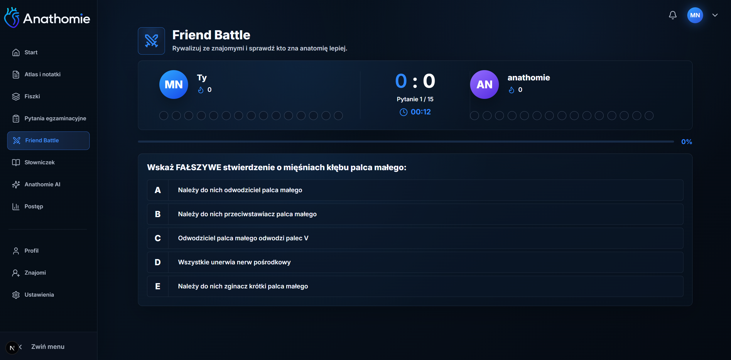 Pojedynek Friend Battle w Anathomie